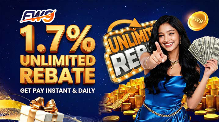 1.7% Unlimited Daily Rebate at FW9